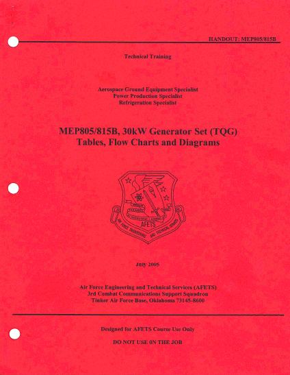 MEP805-815B Technical Manual