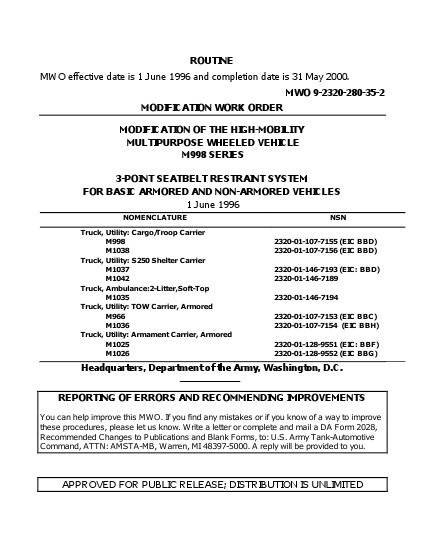 MWO92320280352 Technical Manual